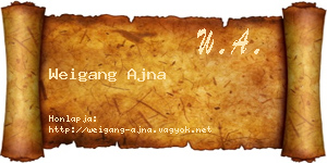 Weigang Ajna névjegykártya